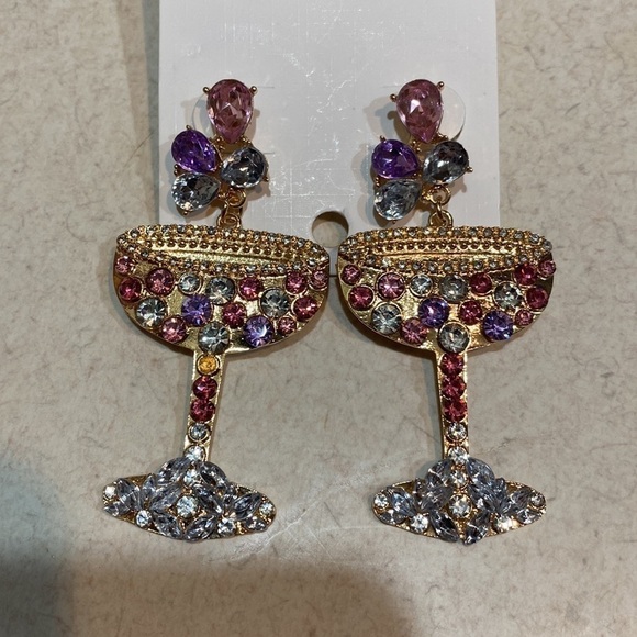 Fashion Earrings by Lisa Pollock Champagne Goblets - Picture 6 of 9